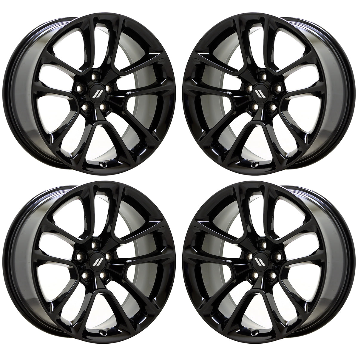 20" Dodge Charger Challenger Gloss Black wheels rims Factory OEM set 2713
