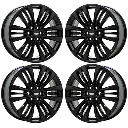 20" Cadillac XT5 Gloss Black wheels rims Factory OEM set 4801