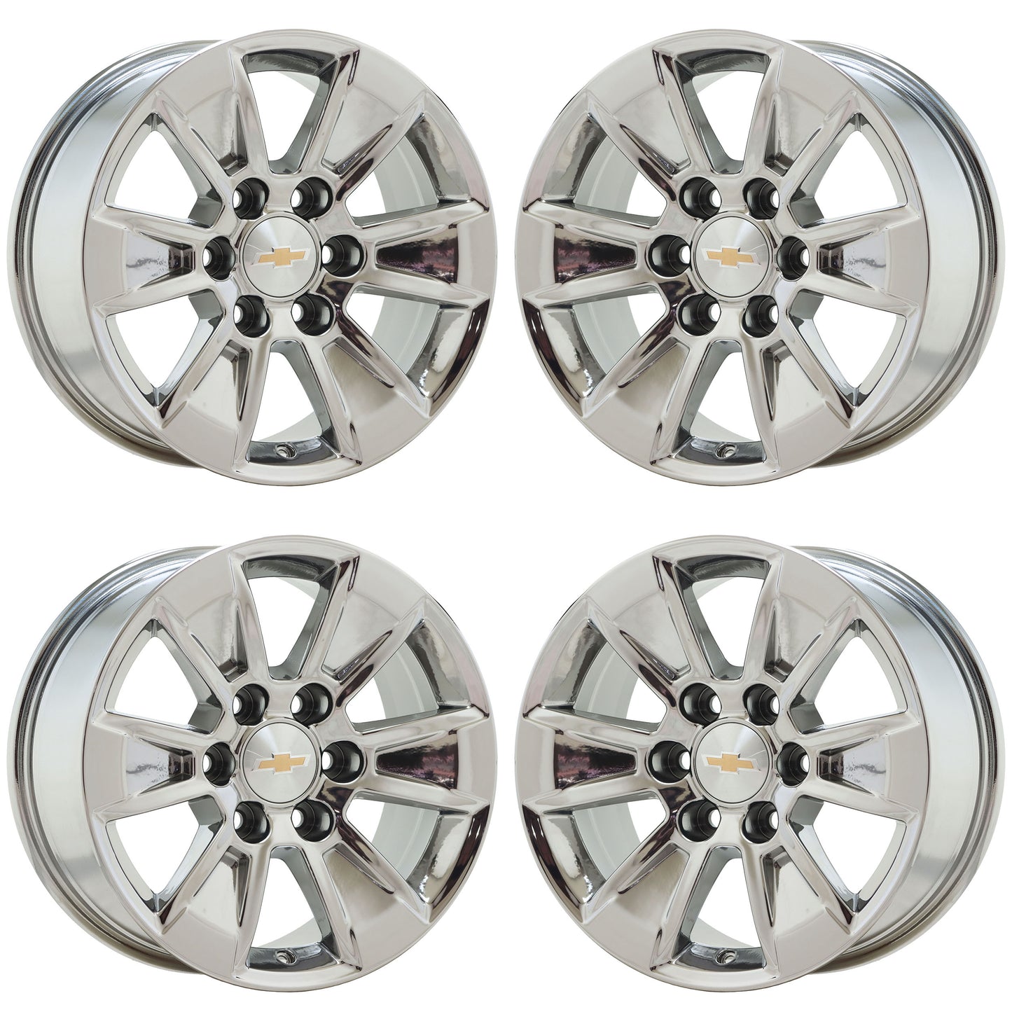 17" Chevrolet Silverado / Sierra Truck Bright Chrome wheels rims Factory 5908