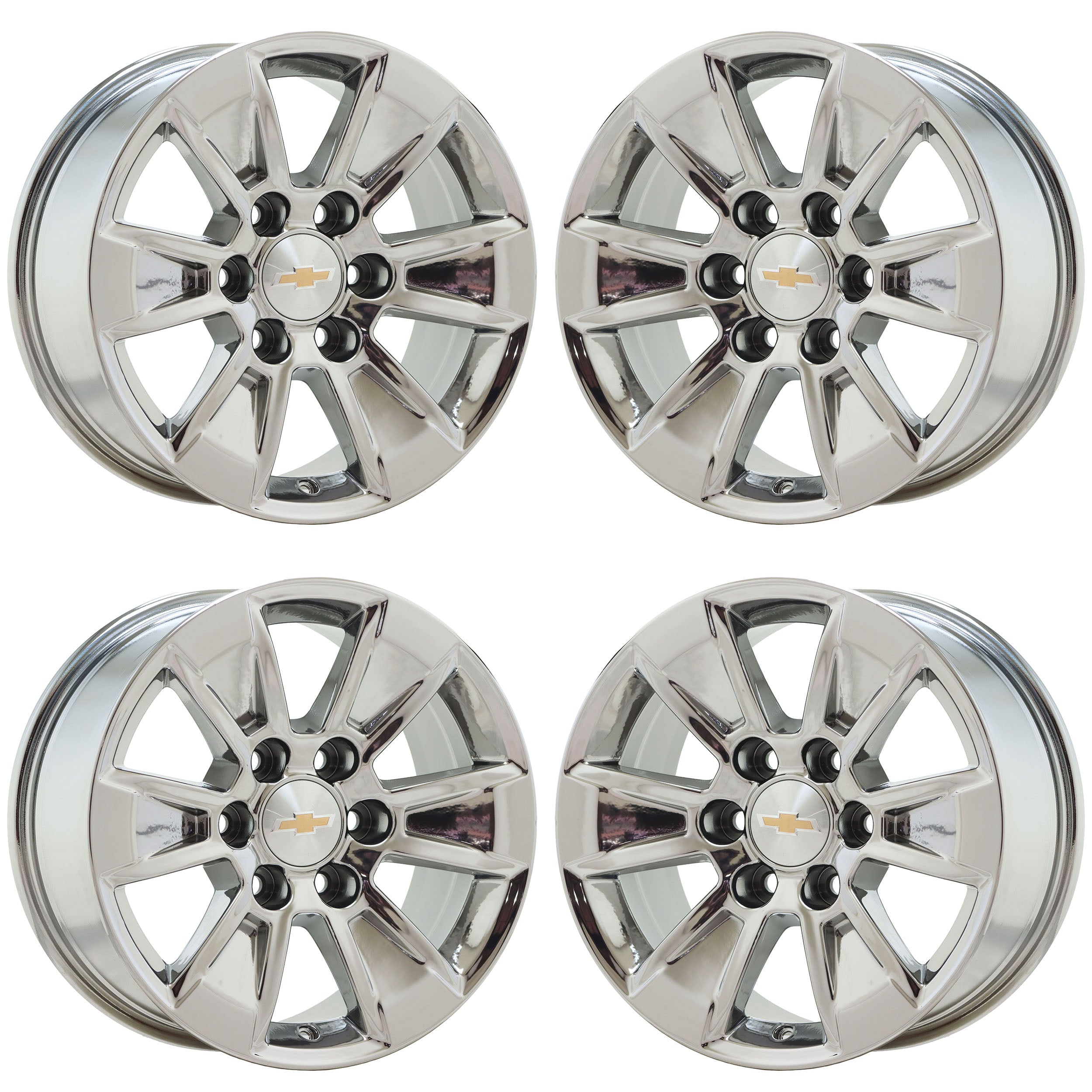 17" Chevrolet Silverado / Sierra Truck Bright Chrome wheels rims Factory 5908