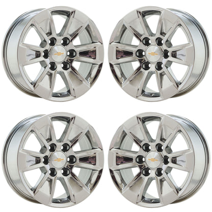 17" Chevrolet Silverado / Sierra Truck Bright Chrome wheels rims Factory 5908
