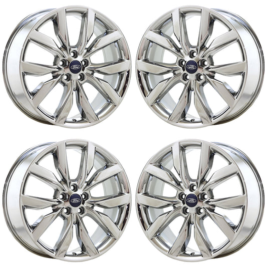 19" Ford Escape Bright Chrome wheels rims Factory OEM set 10112 EXCHANGE
