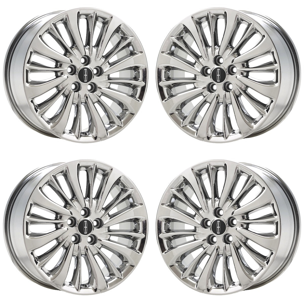 18" Lincoln Nautilus Bright Chrome wheels rims Factory OEM set 10215 EXCHANGE