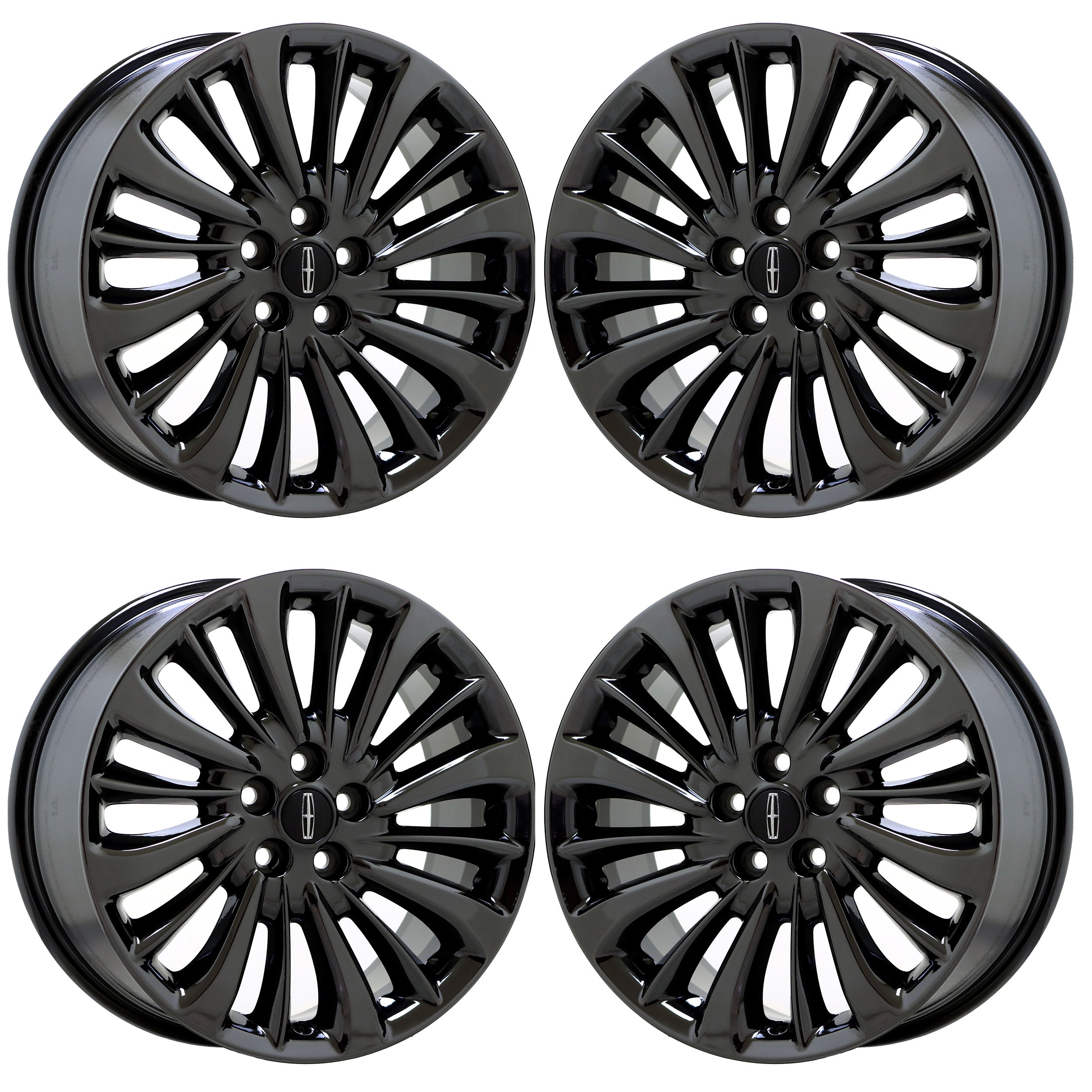 18" Lincoln Nautilus Black Chrome wheels rims Factory OEM set 10215 EXCHANGE