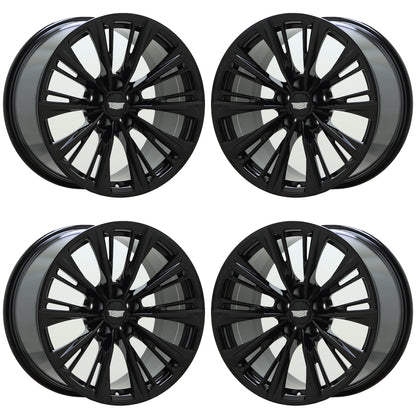 19" Cadillac CT5-V Gloss Black Wheels Factory OEM 14072 14074 EXCHANGE
