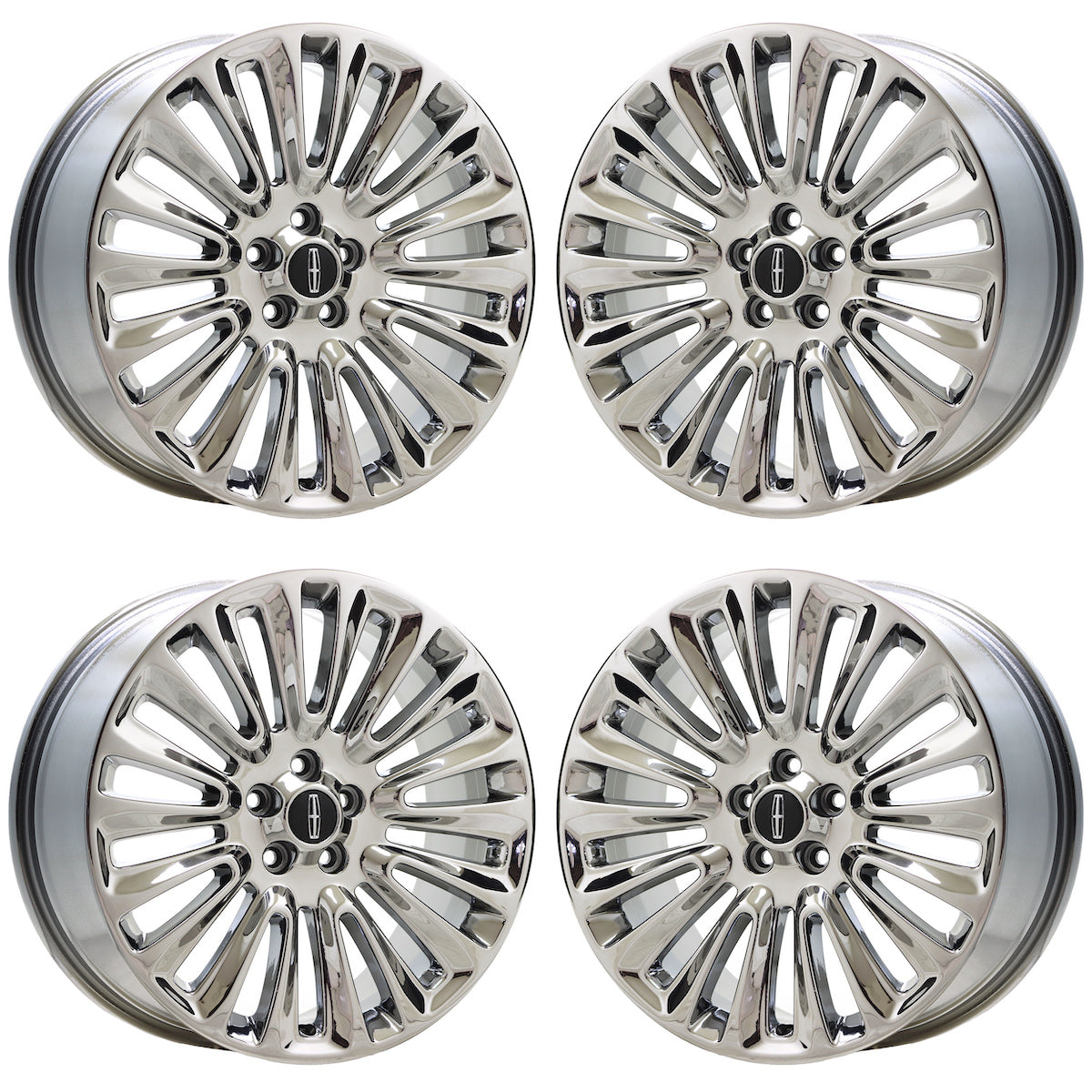 19" Lincoln MKZ Bright Chrome wheels rims Factory OEM set 3954
