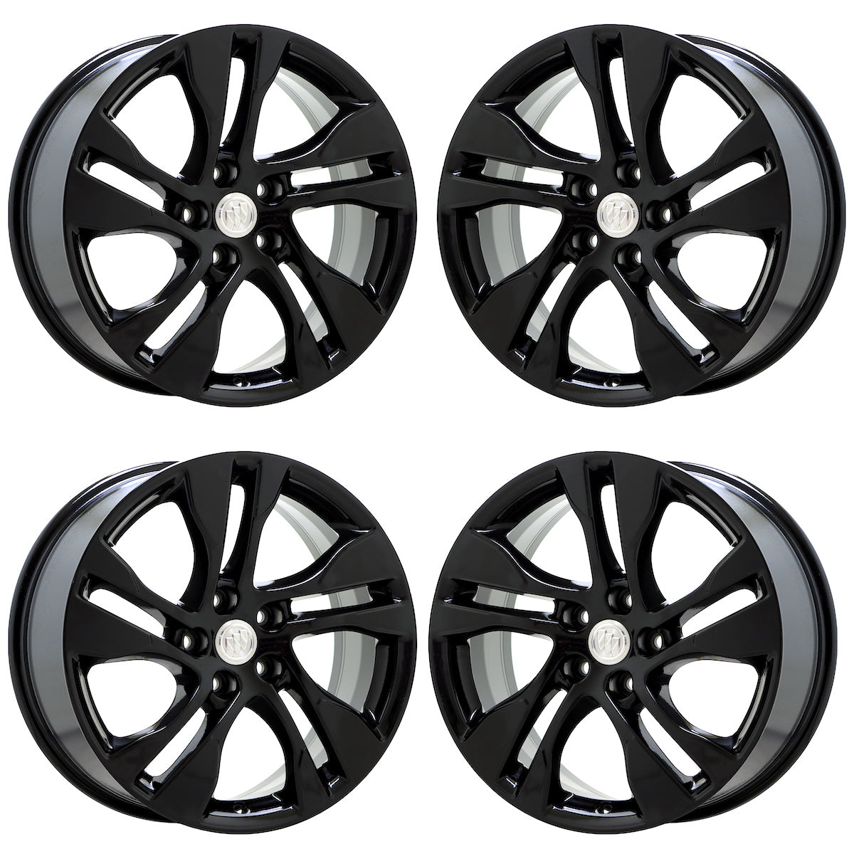 18" Buick Regal TourX Gloss Black wheels rims Factory OEM set 4811 EXCHANGE
