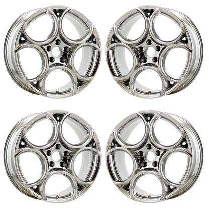 19" Alfa Romeo Giulia Bright Chrome wheels rims Factory OEM set 58166 EXCHANGE