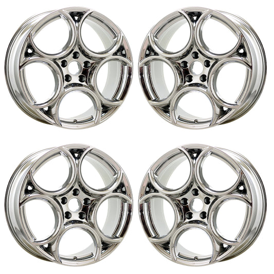 19" Alfa Romeo Giulia Bright Chrome wheels rims Factory OEM set 58166 EXCHANGE