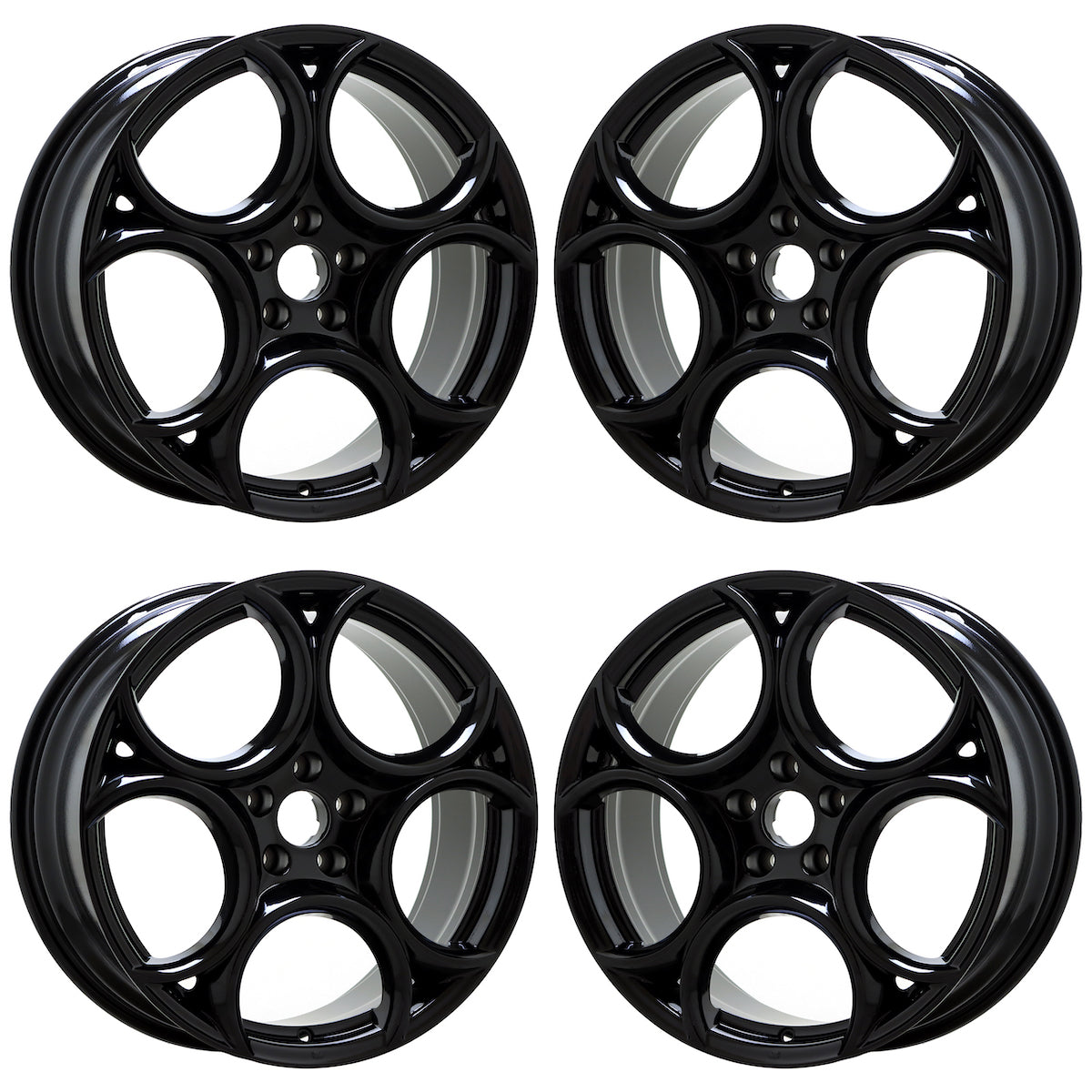 19" Alfa Romeo Giulia Gloss Black wheels rims Factory OEM set 58166 EXCHANGE