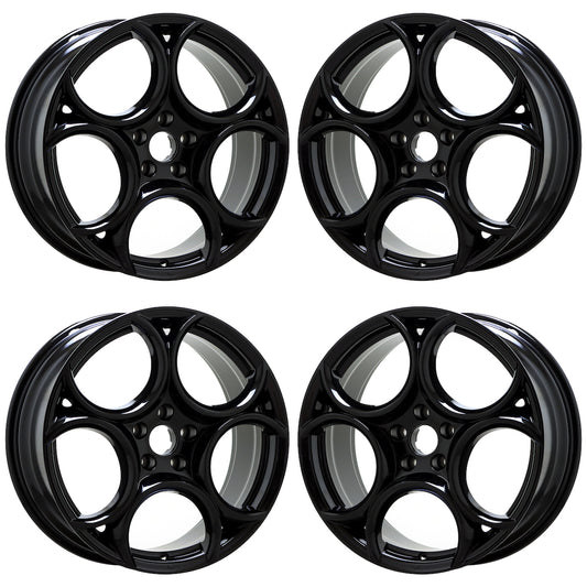 19" Alfa Romeo Giulia Gloss Black wheels rims Factory OEM set 58166 EXCHANGE
