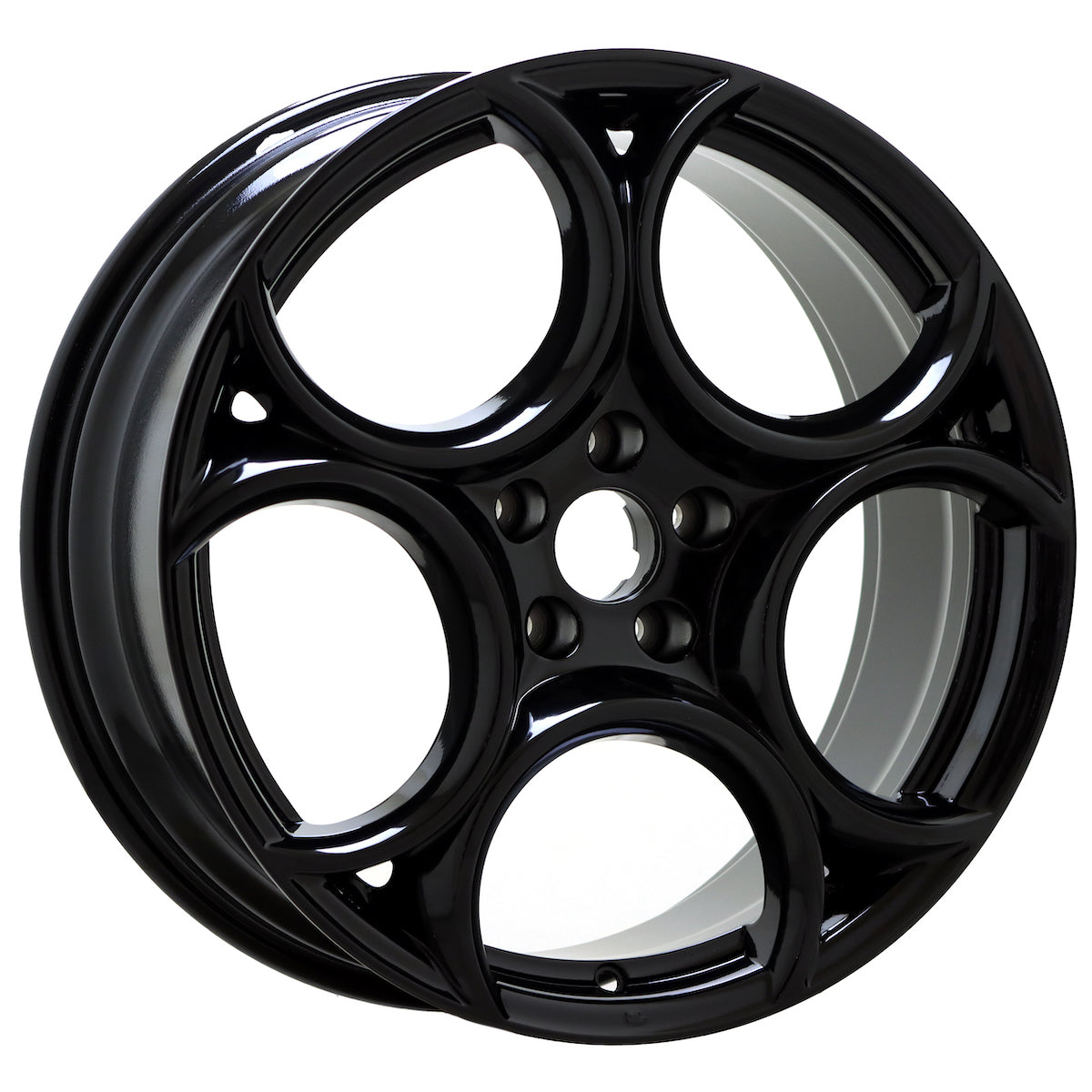 19" Alfa Romeo Giulia Gloss Black wheels rims Factory OEM set 58166 EXCHANGE