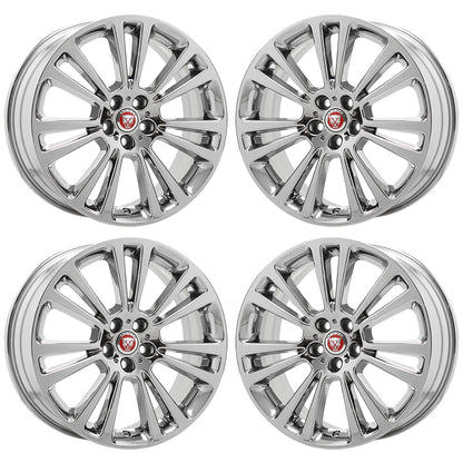 19" Jaguar XF Bright Chrome wheels rims 2009-2021 Factory OEM set 59949 EXCHANGE