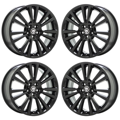 19" Jaguar XF Gloss Black Wheels Rims 2009-2021 Factory OEM set 59949 EXCHANGE