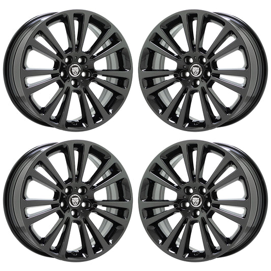 19" Jaguar XF Black Chrome Wheels Rims 2009-2021 Factory OEM set 59949 EXCHANGE