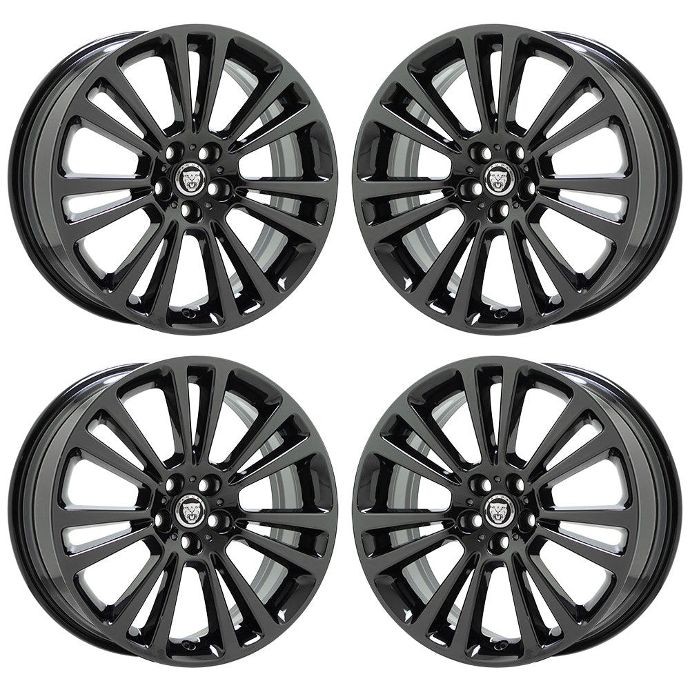 19" Jaguar XF Black Chrome Wheels Rims 2009-2021 Factory OEM set 59949 EXCHANGE