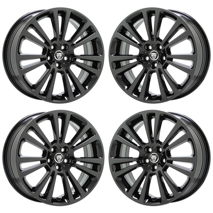 19" Jaguar XF Black Chrome Wheels Rims 2009-2021 Factory OEM set 59949 EXCHANGE