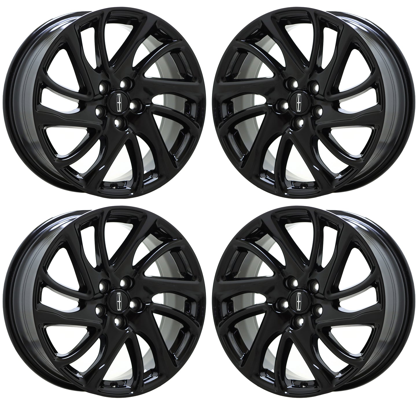 18" Lincoln Corsair Gloss Black wheels rims Factory OEM 10247 EXCHANGE