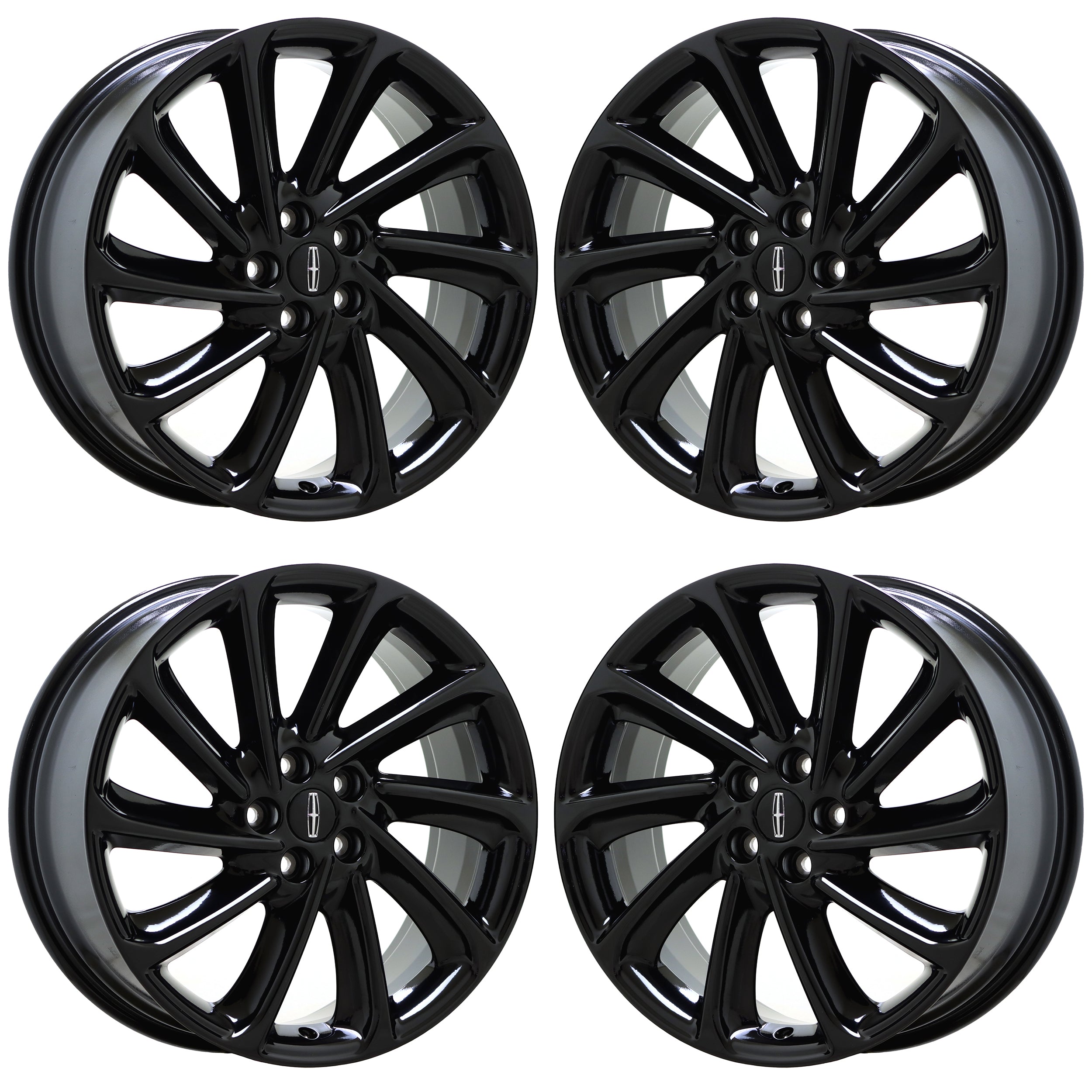 19" Lincoln Corsair Gloss Black wheels rims Factory OEM 10422 EXCHANGE