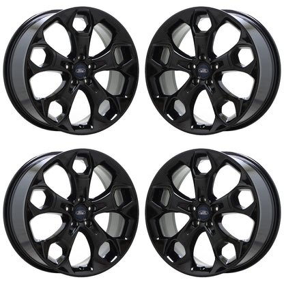 19" Ford Escape Gloss Black wheels rims Factory OEM set 3947