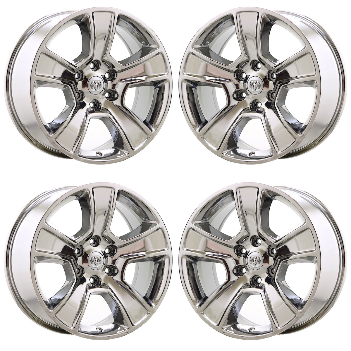 20" Ram 1500 Truck Bright Chrome wheels rims Factory OEM set 2676 EXCHANGE