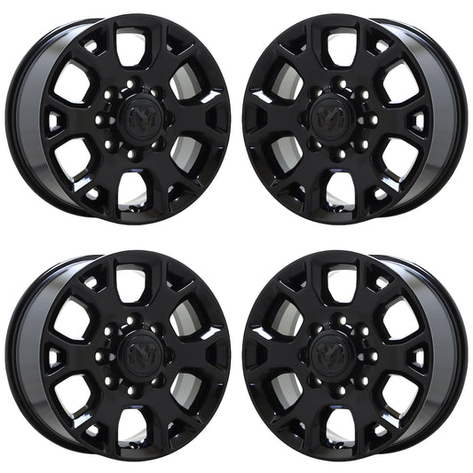 18" Dodge Ram 2500-3500 Truck Gloss Black wheels rims Factory OEM set 2693