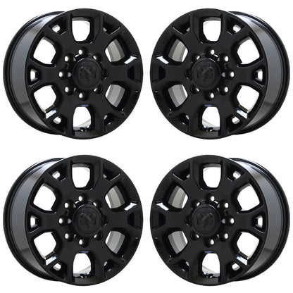 18" Dodge Ram 2500-3500 Truck Gloss Black wheels rims Factory OEM set 2693