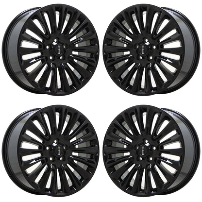 19" Lincoln MKZ Gloss Black wheels rims Factory OEM set 3954 EXCHANGE