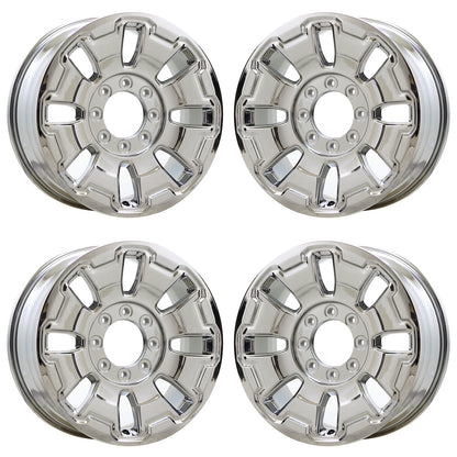 20" Ford F250 F350 SRW Bright Chrome wheels rims Factory OEM set 10487 EXCHANGE