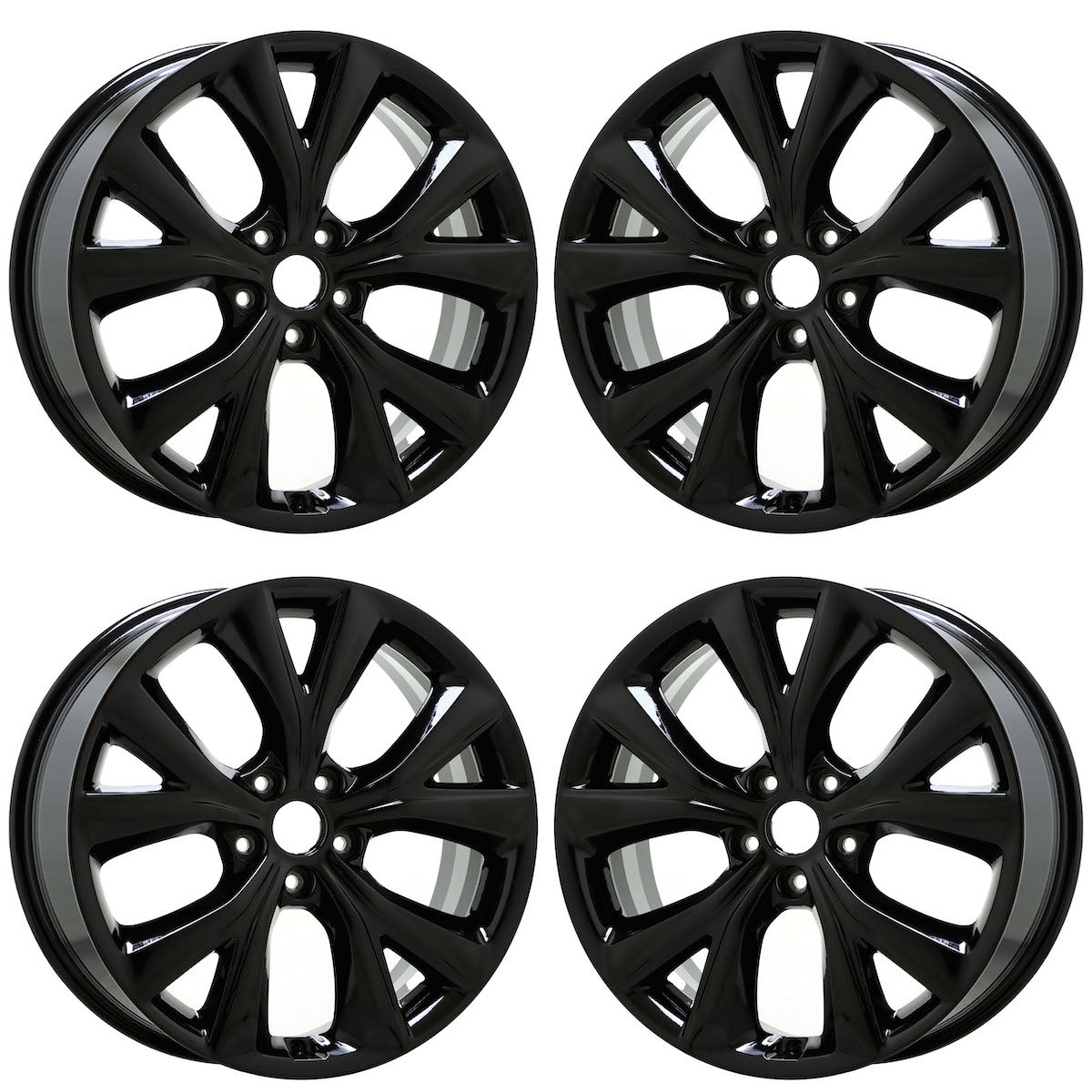19" Hyundai Santa Fe Gloss Black wheels rims Factory OEM set 70910 EXCHANGE
