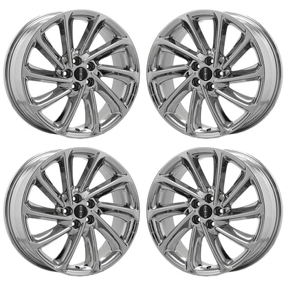 19" Lincoln Corsair Bright Chrome wheels rims Factory OEM set 10422 EXCHANGE