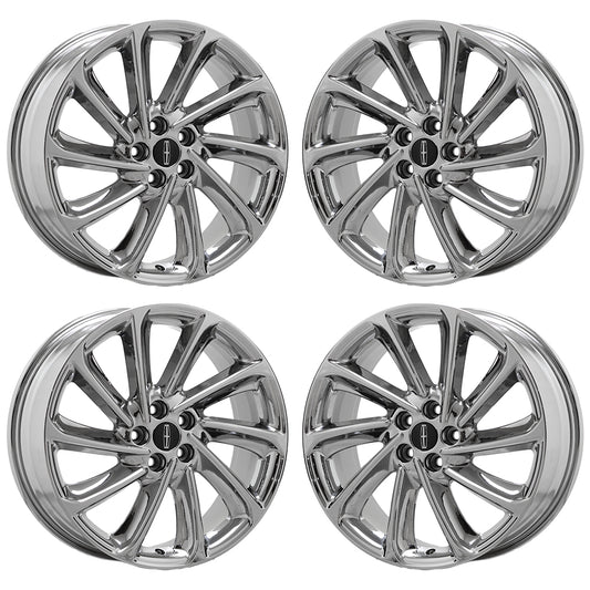19" Lincoln Corsair Bright Chrome wheels rims Factory OEM set 10422 EXCHANGE