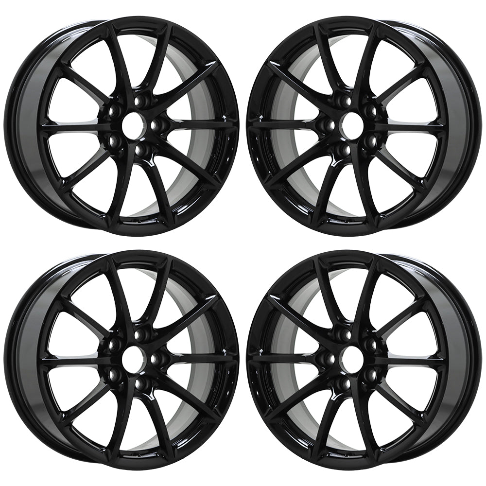 17" Alfa Romeo Giulia Gloss Black wheels rims Factory OEM set 58135 EXCHANGE