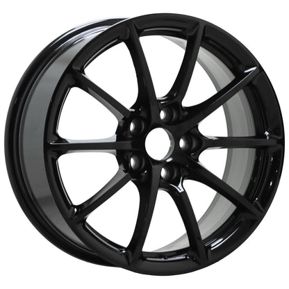 17" Alfa Romeo Giulia Gloss Black wheels rims Factory OEM set 58135