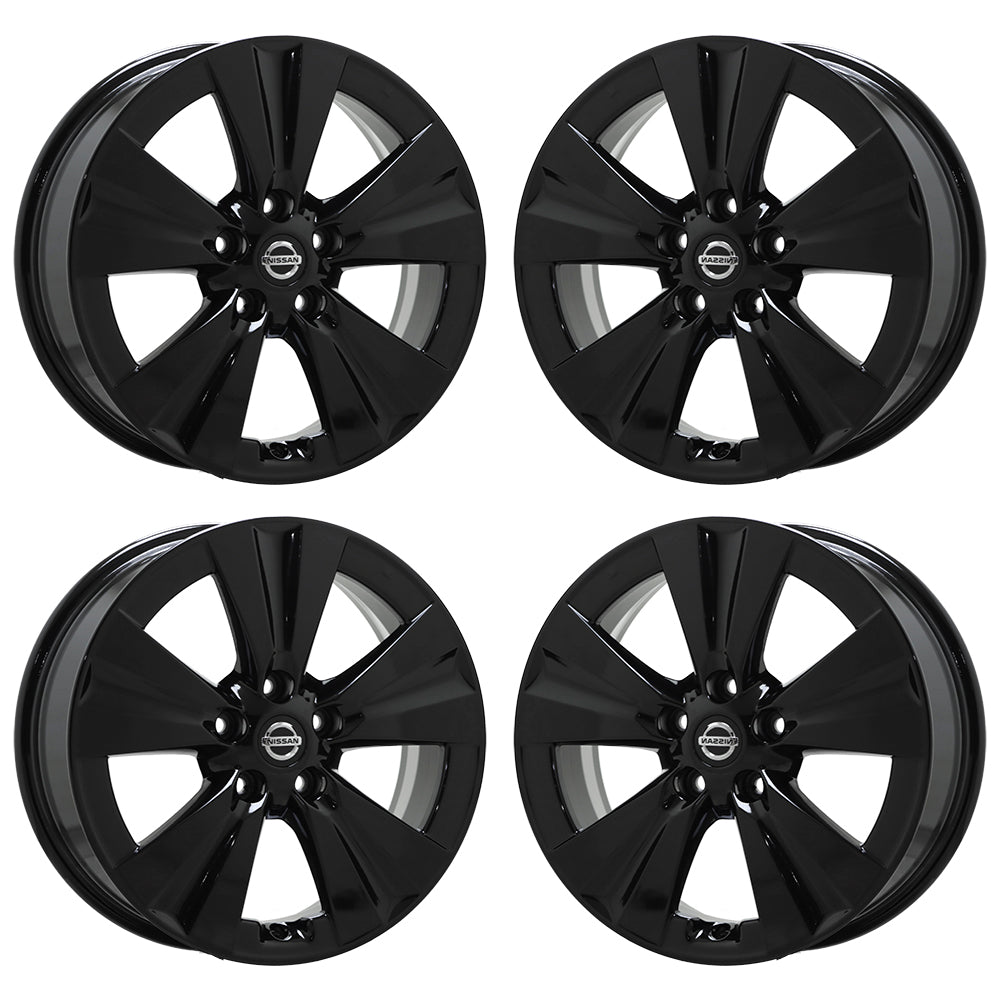 17" Nissan Leaf Sentra Gloss Black wheels rims Factory OEM set 62608 EXCHANGE