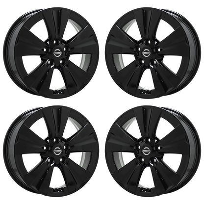 17" Nissan Leaf Sentra Gloss Black wheels rims Factory OEM set 62608 EXCHANGE