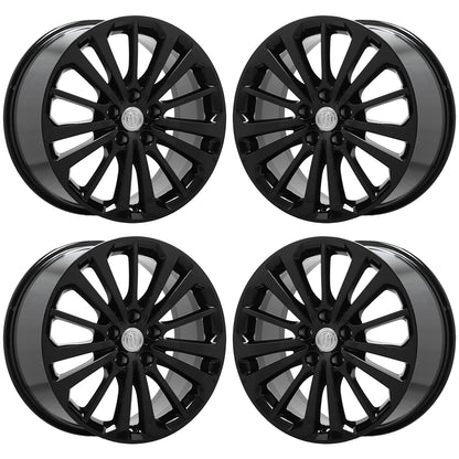 18" Buick Regal Gloss Black wheels rims Factory OEM set 4812 EXCHANGE