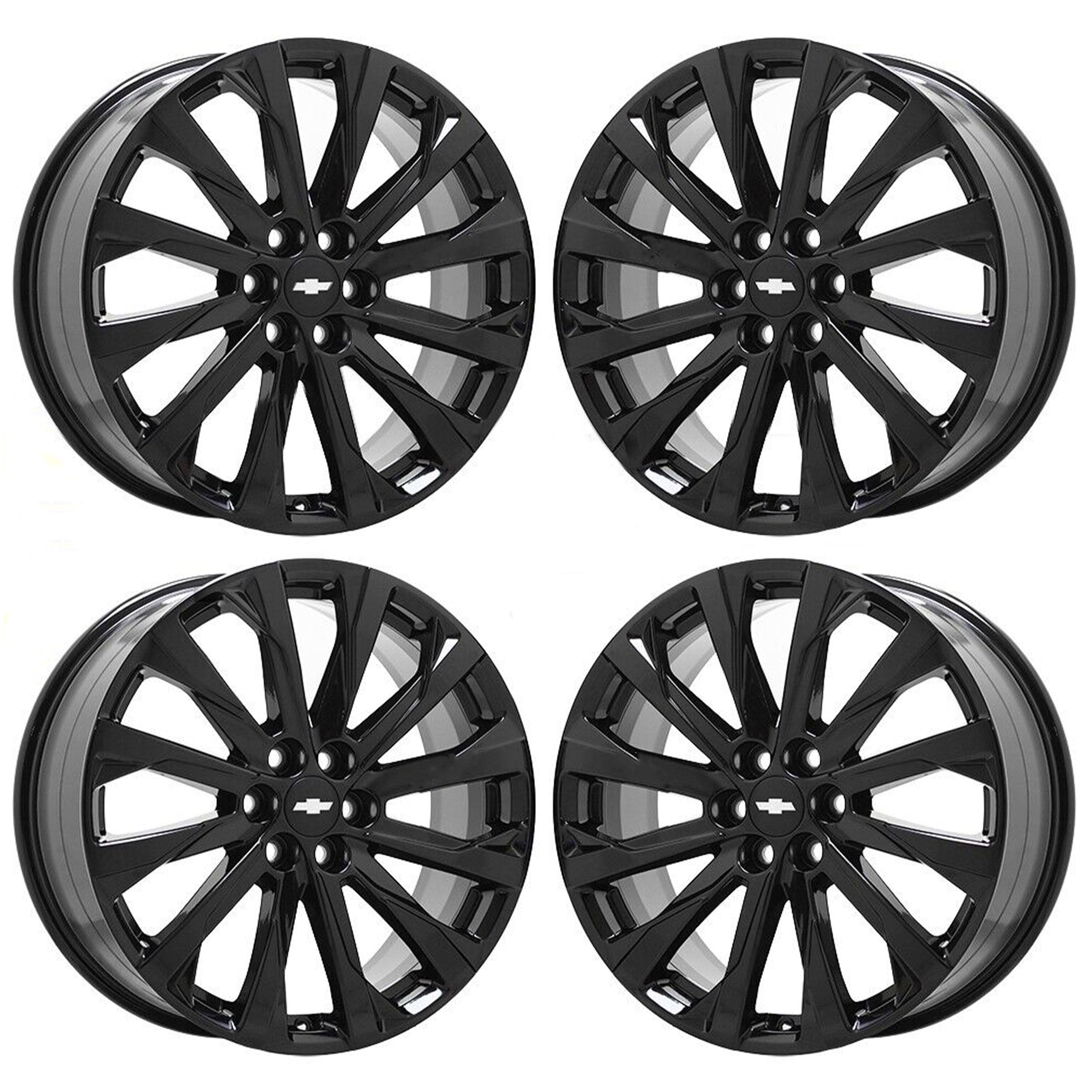 20" Chevrolet Traverse Blazer Gloss Black wheels rims OEM set 14057 EXCHANGE