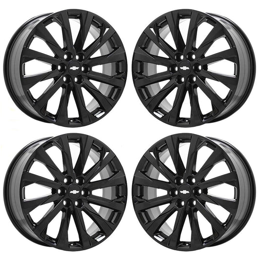 20" Chevrolet Traverse Blazer Gloss Black wheels rims OEM set 14057 EXCHANGE