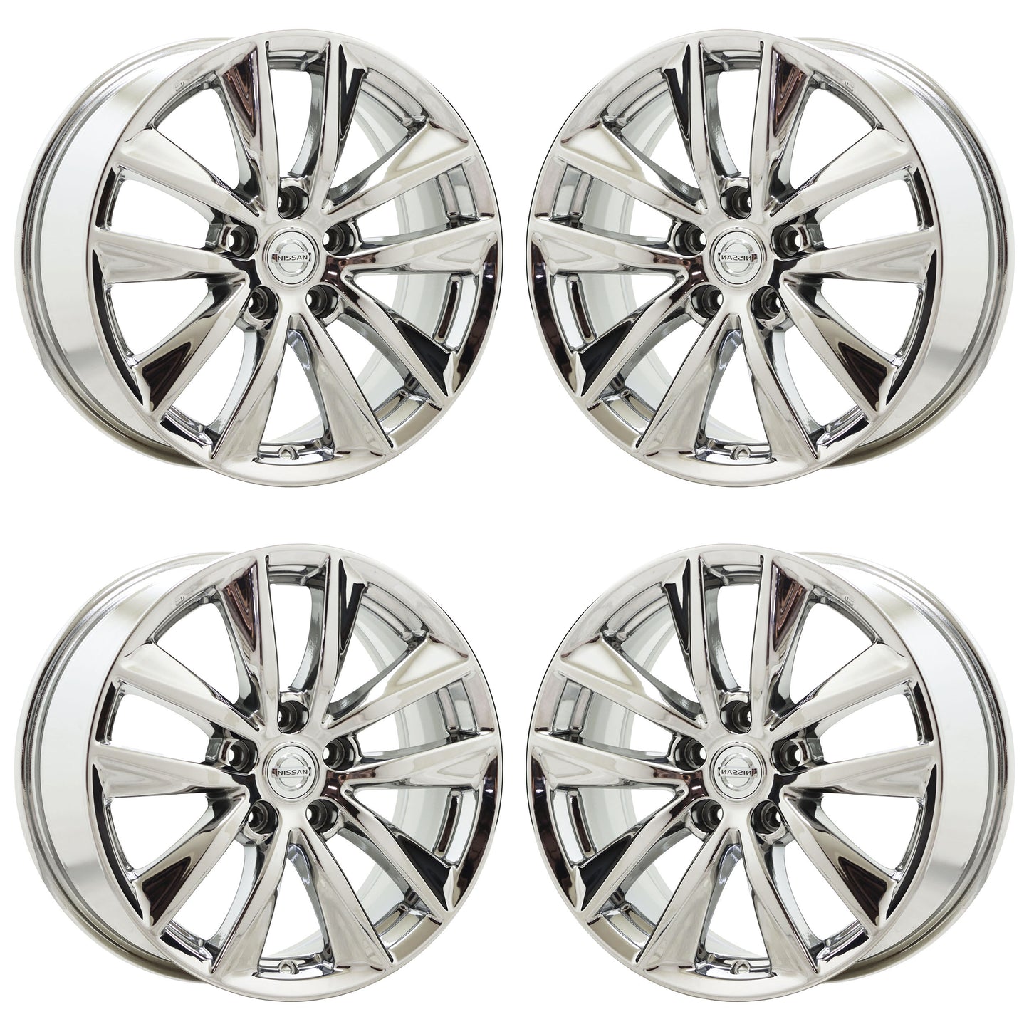 17" Infiniti Q50 Bright Chrome wheels rims Factory OEM set 73763 EXCHANGE