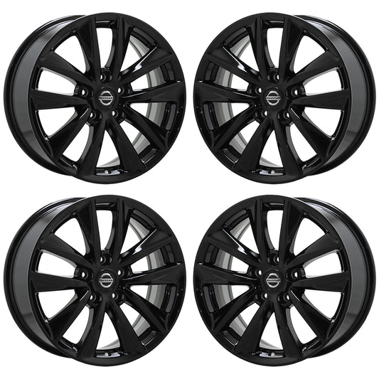 17" Infiniti Q50 Gloss Black wheels rims Factory OEM set 73763