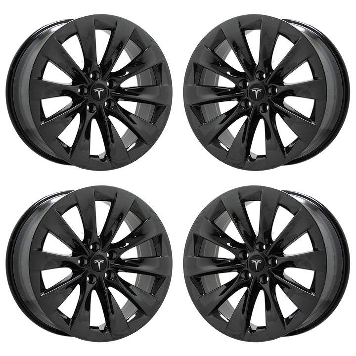Tesla Premium Factory OEM Wheels Rims Stock Replacement Chrome Black ...