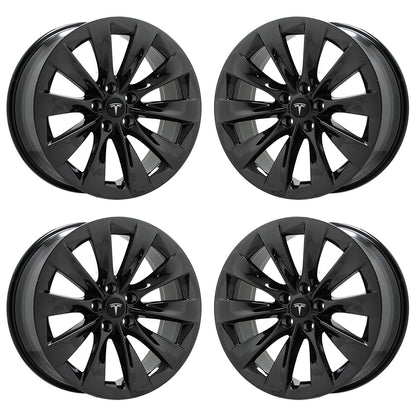 20" Tesla Model X Black Chrome wheels rims Factory OEM set 97800 97801 EXCHANGE