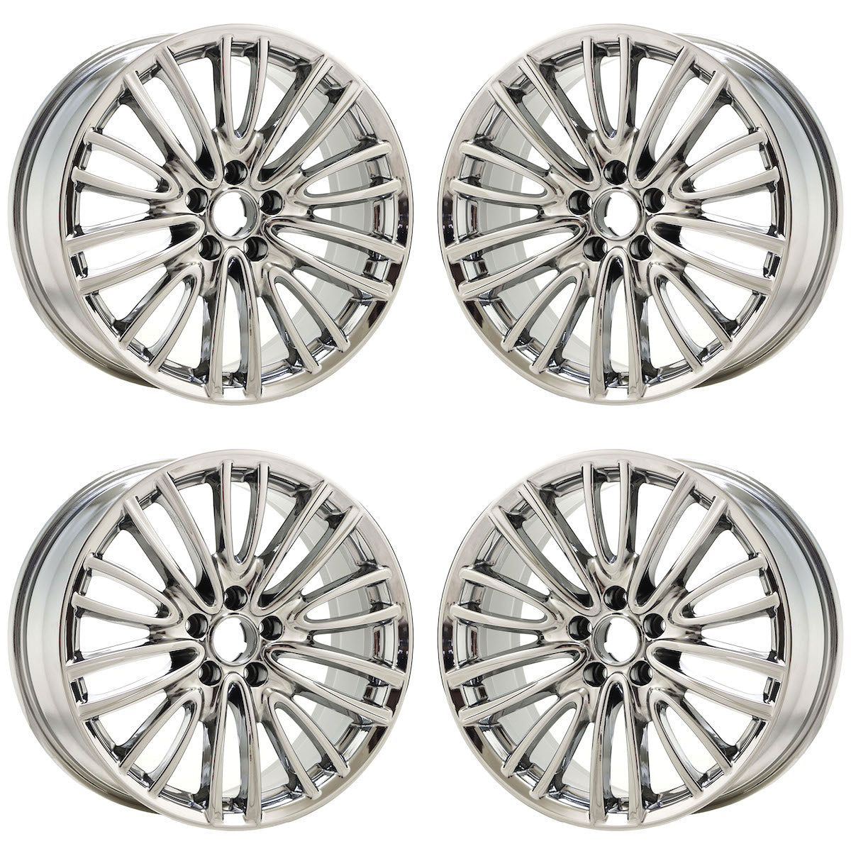 18" Alfa Romeo Giulia Bright Chrome wheels rims Factory OEM set 58160 EXCHANGE