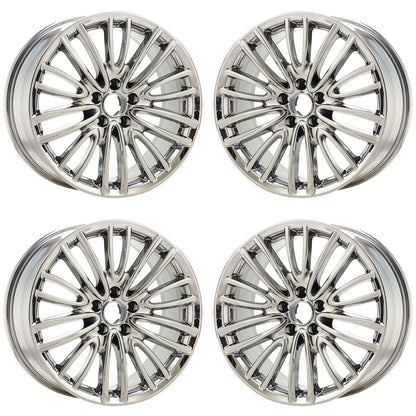 18" Alfa Romeo Giulia Bright Chrome wheels rims Factory OEM set 58160 EXCHANGE