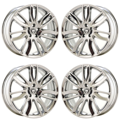 19" Jaguar XF Bright Chrome wheels rims 2016-2022 Factory OEM set 59925 EXCHANGE