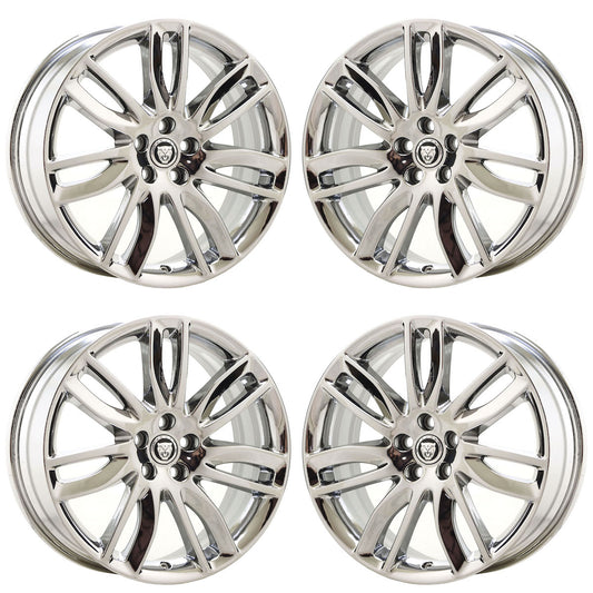 19" Jaguar XF Bright Chrome wheels rims 2016-2022 Factory OEM set 59925 EXCHANGE