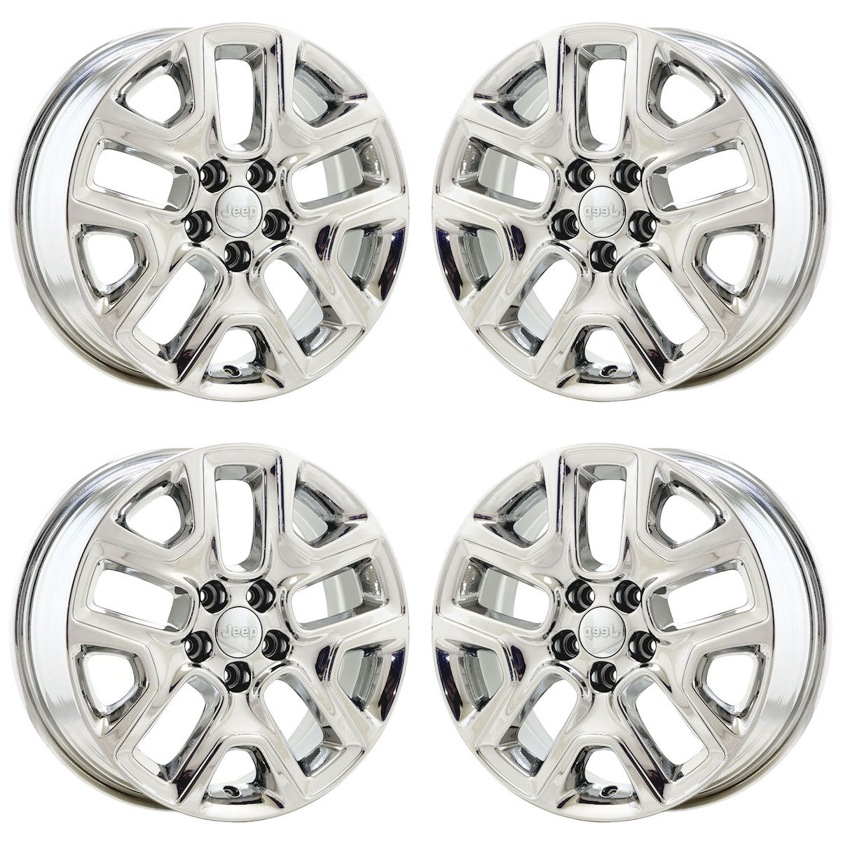 17" Jeep Compass Bright Chrome wheels rims Factory OEM set 9187 EXCHANGE
