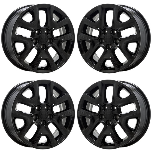 17" Jeep Compass Gloss Black wheels rims Factory OEM set 9187