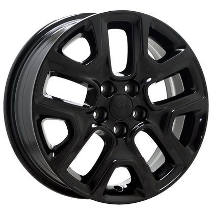 17" Jeep Compass Gloss Black wheels rims Factory OEM set 9187